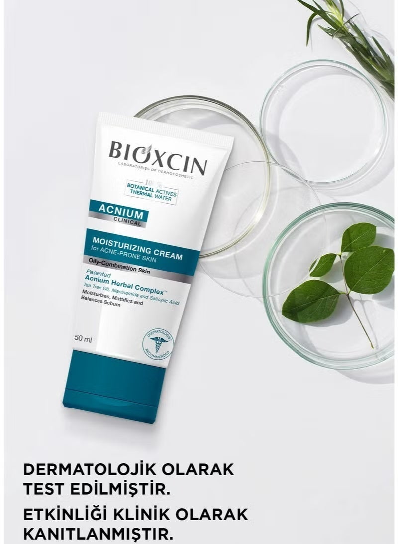 BIOXCIN Moisturizing Cream for Acne-Prone Skin, Lightweight Hydration, Helps Balance Oil & Maintain Clear Skin, Daily Face Cream, 50ml - Image 4